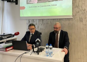 28.02.2025 Stąporków. Konferencja prasowa dotycząca utworzenia Uzdrowiska w Czarnieckiej Górze / Fot. Magdalena Galas-Klusek - Radio Kielce