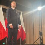 27.03.2025. Staszów. Karol Nawrocki, kandydat na prezydenta Polski na spotkaniu z mieszkańcami Staszowa / Fot. Grażyna Szlęzak - Radio Kielce