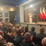 27.03.2025. Staszów. Karol Nawrocki, kandydat na prezydenta Polski na spotkaniu z mieszkańcami Staszowa / Fot. Grażyna Szlęzak - Radio Kielce