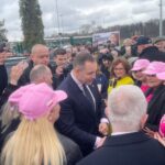 27.03.2025. Starachowice. Spotkanie kandydata na prezydenta Karola Nawrockiego z mieszkańcami / Fot. Anna Głąb - Radio Kielce