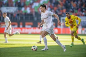 16.03.2025. Lubin. Mecz 25. kolejki piłkarskiej Ekstraklasy: KGHM Zagłębie Lubin - Korona Kielce. / Fot. Przemysław Karolczuk - PAP