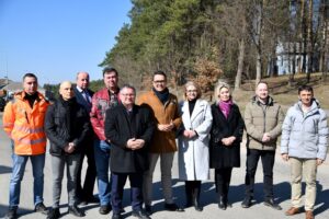 22.03.2025. Marcinków, Rozbudowa drogi powiatowej / źródło: Starostwo Starachowice