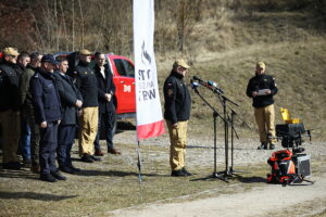 05.03.2025. Kielce. Geonatura Kielce. Konferencja prasowa „Stop pożarom traw” / Fot. Wiktor Taszłow – Radio Kielce