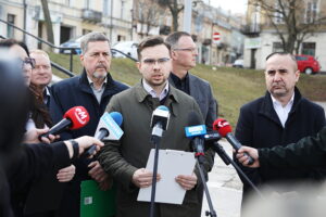 12.03.2025. Kielce. Konferencja radnych PiS / Fot. Wiktor Taszłow - Radio Kielce