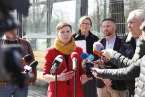 25.03.2025. Kielce. Konferencja prasowa. Na zdjęciu: Agata Wojda - prezydent Kielc / Fot. Wiktor Taszłow - Radio Kielce