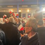 27.03.2025. Staszów. Karol Nawrocki, kandydat na prezydenta Polski na spotkaniu z mieszkańcami Staszowa / Fot. Grażyna Szlęzak - Radio Kielce