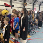 06.03.2025. Zrębin w gminie Połaniec. Otwarcie hali sportowej. / Fot. Grażyna Szlęzak - Radio Kielce