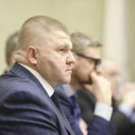 Korona Kielce sprzedana - Radio Kielce 06.03.2025. Kielce. Sesja rady miasta. Na zdjęciu Łukasz Maciejczyk. / Fot. Jarosław Kubalski - Radio Kielce