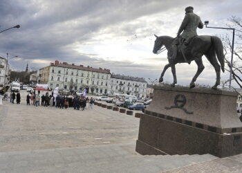 12.03.2025 Kielce. Plac Wolności. Program Interwencja TVP3 i Radia Kielce / Fot. Jarosław Kubalski - Radio Kielce