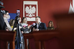 13.03.2025. Kielce. Świętokrzyski Urząd Wojewódzki w Kielcach. Konferencja prasowa na temat krztuśca / Fot. Jarosław Kubalski - Radio Kielce