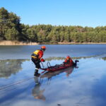 Strażacy uratowali psa, pod którym załamał się lód - Radio Kielce