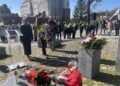 16.03.2025. Sandomierz. Pomnik ofiar wojennych. Uroczystości upamiętniające ofiary terroru niemieckiego z czasu II wojny światowej / Fot. Grażyna Szlęzak - Radio Kielce