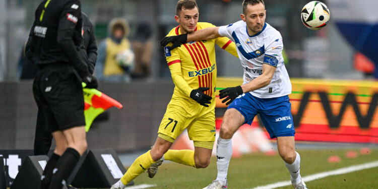 01.03.2025. Mecz Stal Mielec - Korona Kielce / Fot. PAP/Darek Delmanowicz