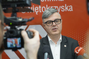 19.03.2025 Konferencja na Politechnice Świętokrzyskiej dot. budowy Centrum Zarządzania Kryzysowego./ Fot. Aleksandra Kwaśniewska - Radio Kielce