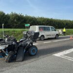Dwie osoby ranne po zderzeniu motocykla z quadem