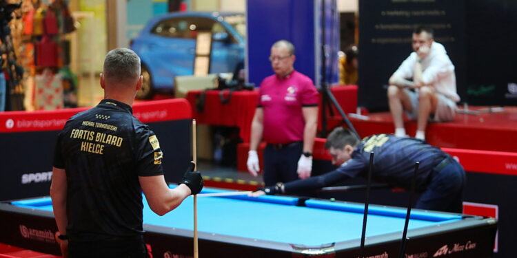 17.04.2025. Kielce. Mecz bilardowy: Fortis Kielce - Fortis II Kielce. / Fot. Wiktor Taszłow - Radio Kielce