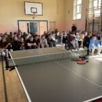 07.04.2025. Chęciny. Dzień sportu. Przedstawienie projektu „Uskrzydleni mocą tenisa” / Fot. Kamil Król - Radio Kielce