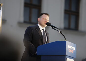 Kandydat Konfederacji na prezydenta Sławomir Mentzen / Fot. Jarosław Kubalski - Radio Kielce