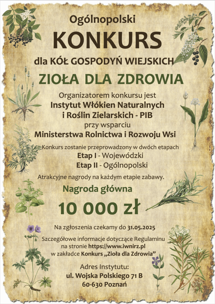 Ruszył konkurs dla KGW „Zioła dla Zdrowia” 2 II edycja Ogólnopolskiego Konkursu „Zioła dla Zdrowia” / gov.pl