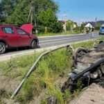 Pięć osób rannych po zderzeniu dwóch samochodów - Radio Kielce 28.05.2025. Morawica. Wypadek / źródło: policja