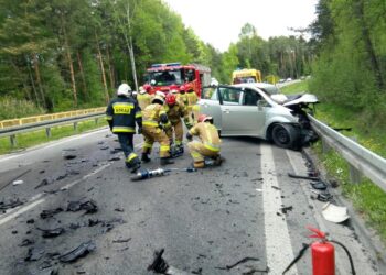08.05.2025. Niestachów. Wypadek / Fot. PSP Kielce