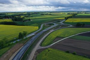 18.05.2025. Budowa obwodnicy Opatowa w ciągu dróg DK9 i S74 / Fot. Jarosław Kubalski – Radio Kielce