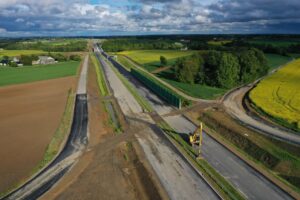 18.05.2025. Budowa obwodnicy Opatowa w ciągu dróg DK9 i S74 / Fot. Jarosław Kubalski – Radio Kielce