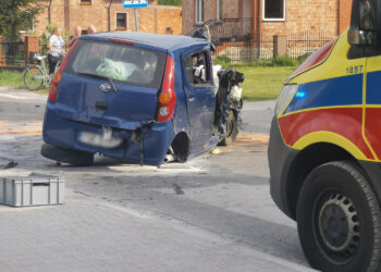 02.05.2025. Skorków, powiat włoszczowski. Wypadek / Fot. Aleksandra Kwaśniewska - Radio Kielce