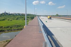 Budowa mostu na Wiśle w Sandomierzu / źródło: GDDKiA