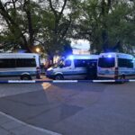 07.05.2025. Warszawa. Działania służb na terenie Kampusu Głównego UW w Warszawie / Fot. PAP/Radek Pietruszka