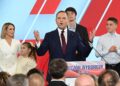 18.05.2025. Gdańsk. Wieczór wyborczy Karola Nawrockiego / Fot. PAP/Adam Warżawa