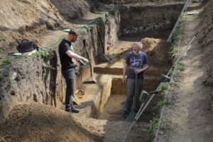 Prace archeologiczne przy Pałacu Wielopolskich w Częstocicach / źródło: Pałac Wielopolskich w Częstocicach - Facebook