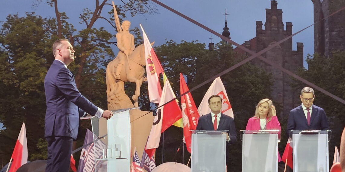 Karol Nawrocki odpowiadał w Końskich na pytania