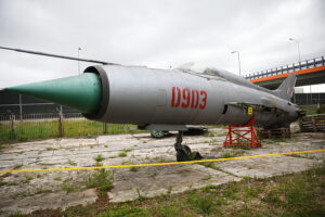 Samolot MiG-21PF jedną z atrakcji kieleckiej Nocy Muzeów