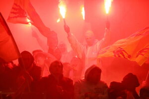 17.05.2025. Kielce. Mecz PKO BP Ekstraklasy: Korona Kielce – Raków Częstochowa / Fot. Wiktor Taszłow - Radio Kielce