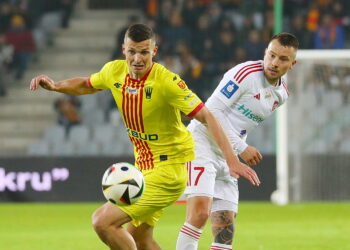 17.05.2025. Kielce. Mecz PKO BP Ekstraklasy: Korona Kielce – Raków Częstochowa. Jewgienij Szykawka / Fot. Wiktor Taszłow - Radio Kielce