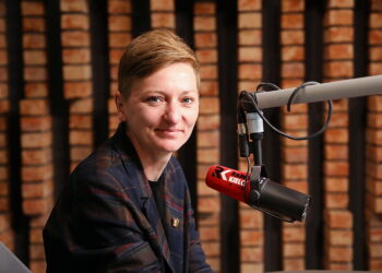 23.05.2025. Radio Kielce. Rozmowa Dnia. Na zdjęciu: Agata Wojda - prezydentka Kielc / Fot. Wiktor Taszłow - Radio Kielce