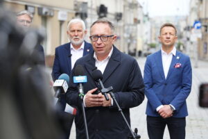 23.05.2025. Kielce. Konferencja prasowa Koalicji Obywatelskiej / Fot. Wiktor Taszłow - Radio Kielce