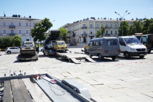 Kielce. Plan zdjęciowy serialu „Blizna” / Fot. Wiktor Taszłow - Radio Kielce