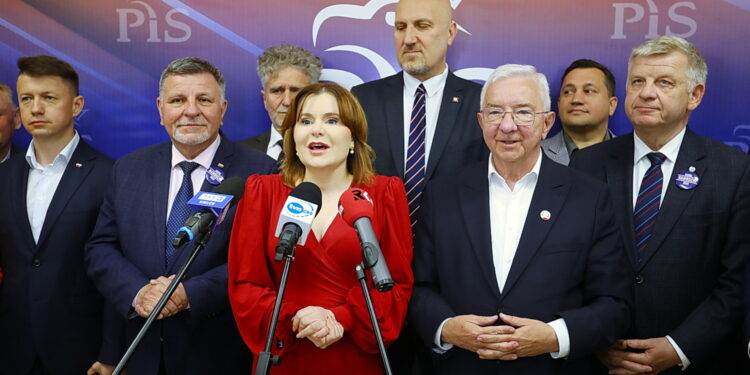 29.05.2025. Kielce. Konferencja Prawa i Sprawiedliwości. Fot. Wiktor Taszłow - Radio Kielce