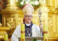 03.05.2025. Kielce. Msza święta otwierająca świętokrzyskie obchody Święta Konstytucji 3 Maja. Na zdjęciu: biskup Jan Piotrowski / Fot. Wiktor Taszłow - Radio Kielce