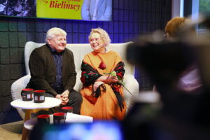 „Dzień Dobry, to Ja! Rozmowy inne niż wszystkie w Radiu Kielce”. Na zdjęciu Mirosław Bieliński i Teresa Bielińska / Fot. Wiktor Taszłow – Radio Kielce