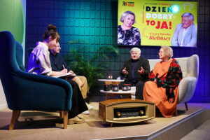 „Dzień Dobry, to Ja! Rozmowy inne niż wszystkie w Radiu Kielce”. Na zdjęciu (od lewej): Magda Galas-Klusek, Tomek Dudek, Mirosław Bieliński, Teresa Bielińska / Fot. Wiktor Taszłow – Radio Kielce