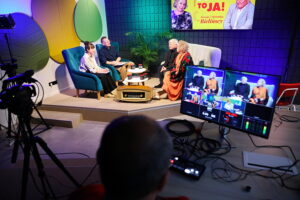 „Dzień Dobry, to Ja! Rozmowy inne niż wszystkie w Radiu Kielce”. Teresa i Mirosław Bielińscy - Radio Kielce „Dzień Dobry, to Ja! Rozmowy inne niż wszystkie w Radiu Kielce” / Fot. Wiktor Taszłow – Radio Kielce
