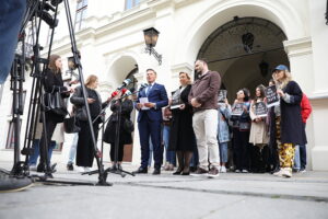 07.05.2025. Kielce. Konferencja radnych z klubu Miasto Przyszłości / Fot. Wiktor Taszłow - Radio Kielce