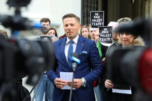 07.05.2025. Kielce. Konferencja radnych z klubu Miasto Przyszłości / Fot. Wiktor Taszłow - Radio Kielce