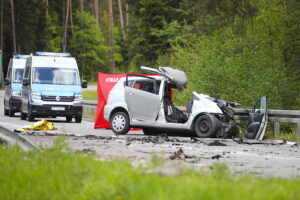 08.05.2025. Niestachów. Wypadek / Fot. Wiktor Taszłow - Radio Kielce