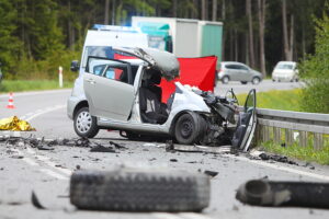 08.05.2025. Niestachów. Wypadek / Fot. Wiktor Taszłow - Radio Kielce
