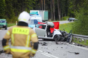 08.05.2025. Niestachów. Wypadek / Fot. Wiktor Taszłow - Radio Kielce