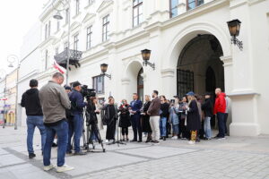07.05.2025. Kielce. Konferencja radnych z klubu Miasto Przyszłości / Fot. Wiktor Taszłow - Radio Kielce